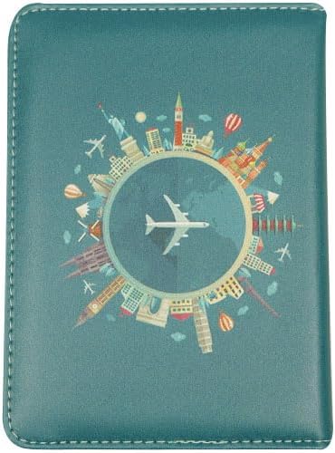 Passport Holder for Travel Essentials,World Travel Passport Cover Personalized Leather Wallet, Global Dream Men Women Birthday Christmas Gift - Image 4
