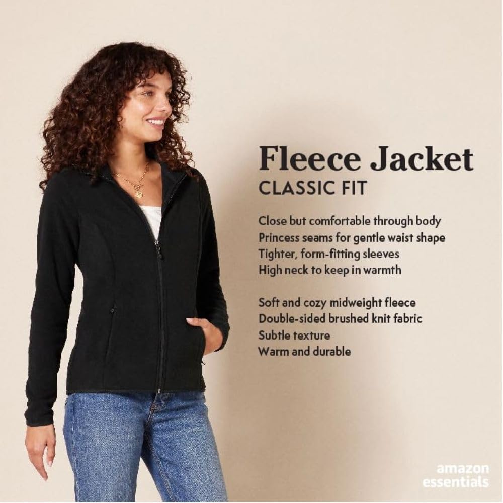 Amazon Essentials Women's Classic-Fit Full-Zip Polar Soft Fleece Jacket (Available in Plus Size) - Image 3