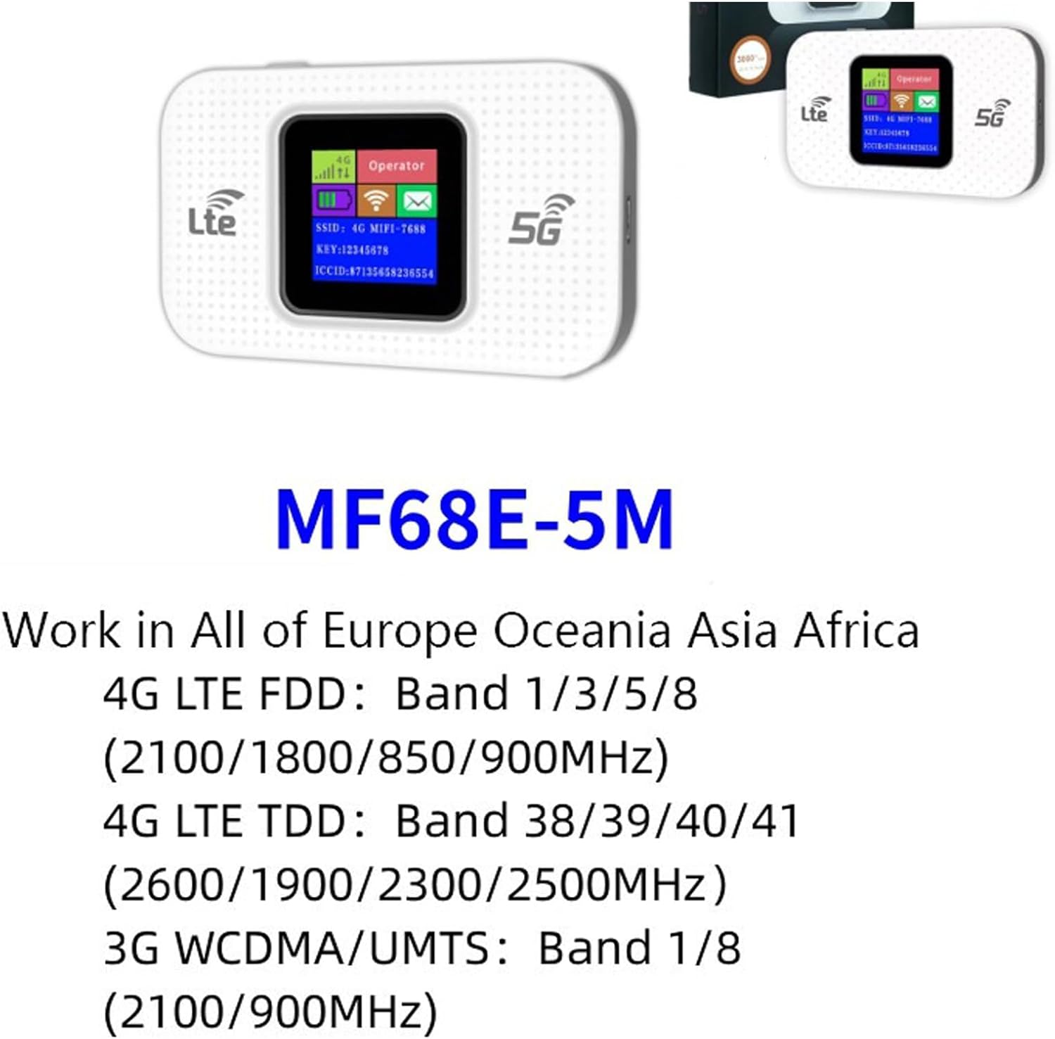 Portable WiFi Mobile Hotspot, Portable Travel Router 150Mbps High-Speed SIM Card Hotspot Device Need to Insert Your own Mobile Phone Card, Suitable for Travel Camping and Remote Work - Image 4