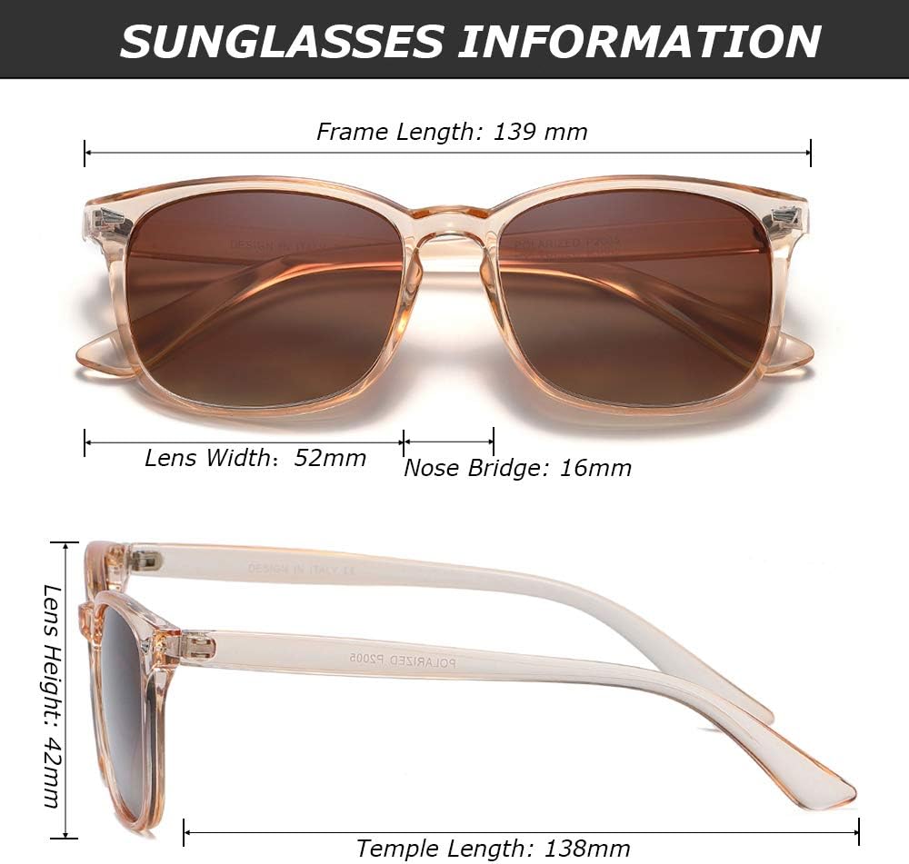 DUSHINE Polarized Sunglasses for Women Classic Retro Style UV400 Protection - Image 6