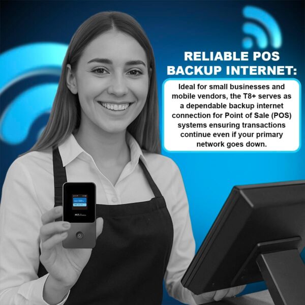 MITwireless T8+ Portable WiFi Hotspot | 4G LTE Mobile Internet & Travel Router for USA & 200+ Countries | No SIM or Contract - 10GB USA Data for 30 Days - Multi-Carrier & Connects up to 8 Devices - Image 5