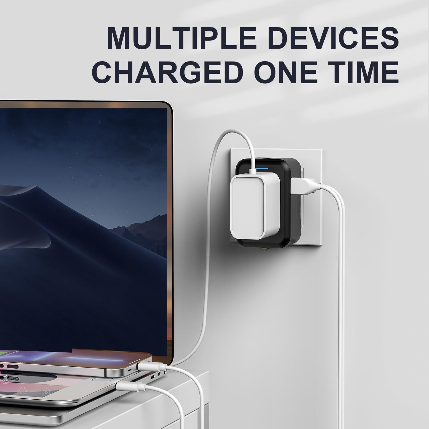 Universal Travel Adapter with USB C, International Power Plug Adapter All in One Worldwide Travel Adapter Power Converters Wall Charger AC Power Plug Adapter USB Type C Charger for USA EU UK AUS - Image 6