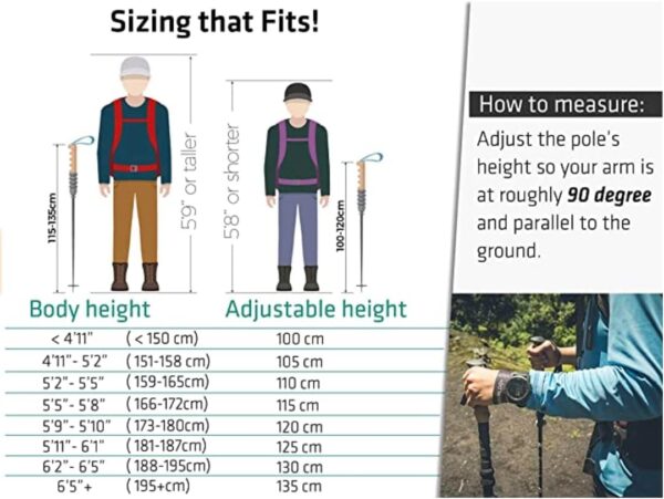 Trekology Trek-Z Collapsible Hiking & Trekking Poles - Balance Support for Seniors, Women, and Men, 2pc Per Set - Image 5