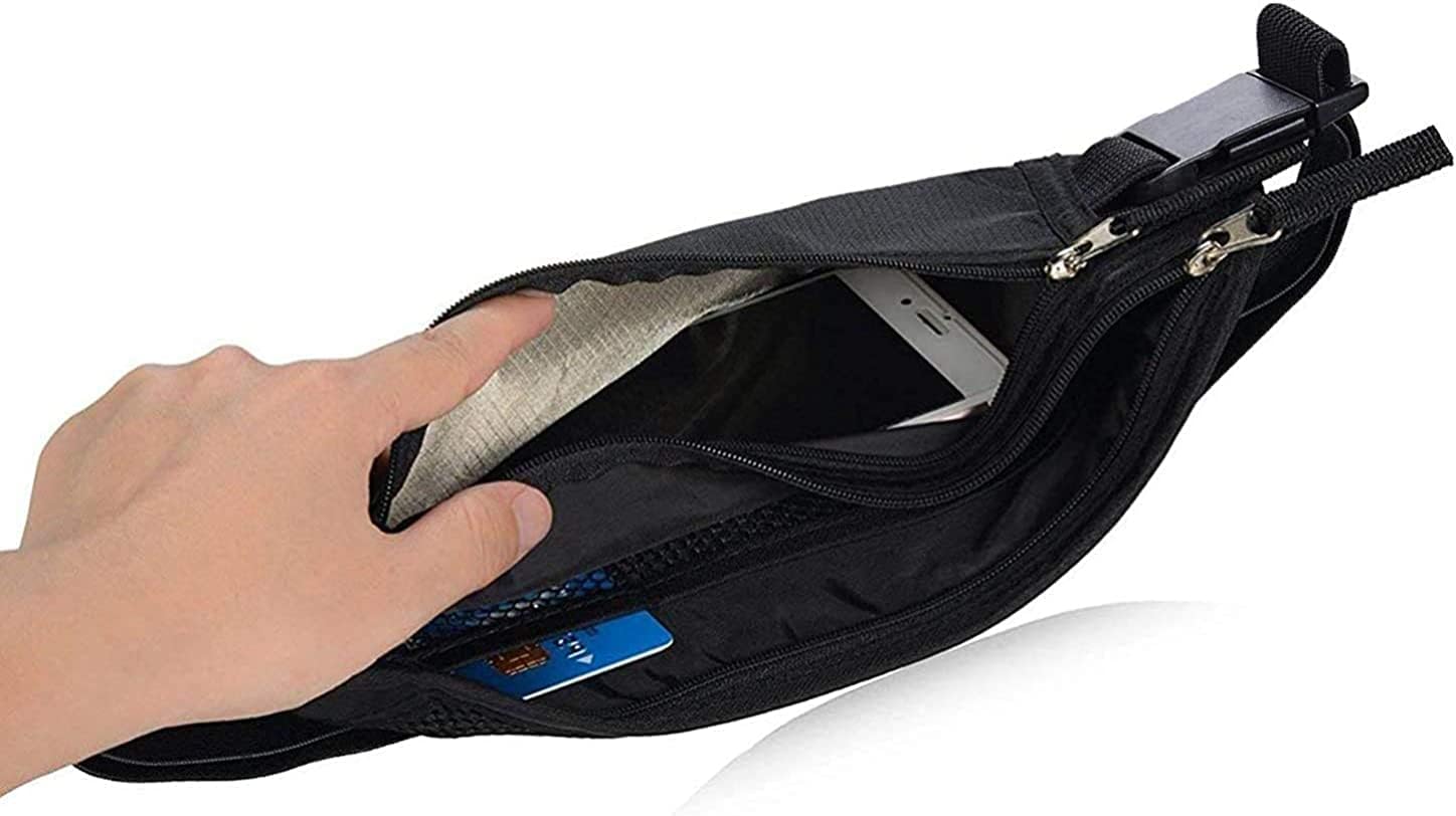RFID Blocking Travel Wallet - Money Belt & Passport Holder, Slim Hidden Fanny Packs for Women Men - Black - Image 5