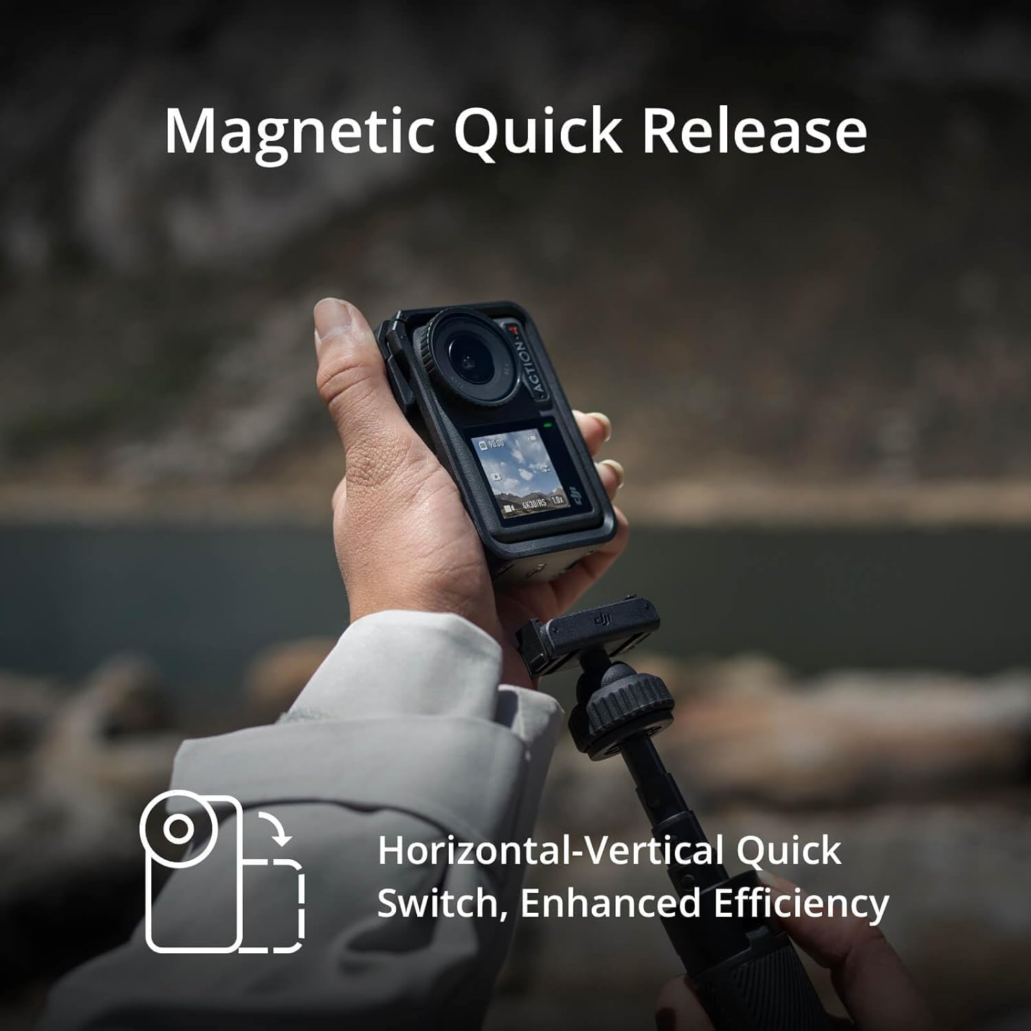 DJI Osmo Action 4 Standard Combo with 50 Piece Accessory Kit + 2 Extra Batteries + 64GB Card, 4K/120fps Waterproof Action Camera with a 1/1.3-Inch Sensor, Long-Lasting 160 Mins, Outdoor Camera - Image 7