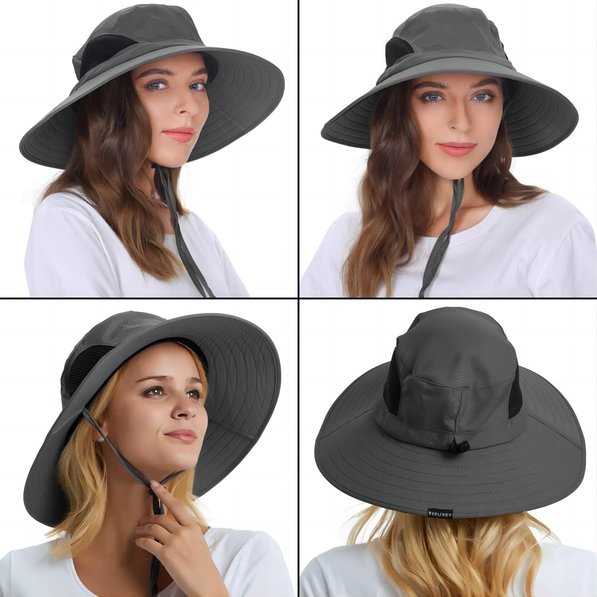 EINSKEY Wide Brim Sun Hat, UPF 50+ UV Protection Waterproof Packable Bucket Hat for Men & Women, Fishing Hiking Beach Garden - Image 9