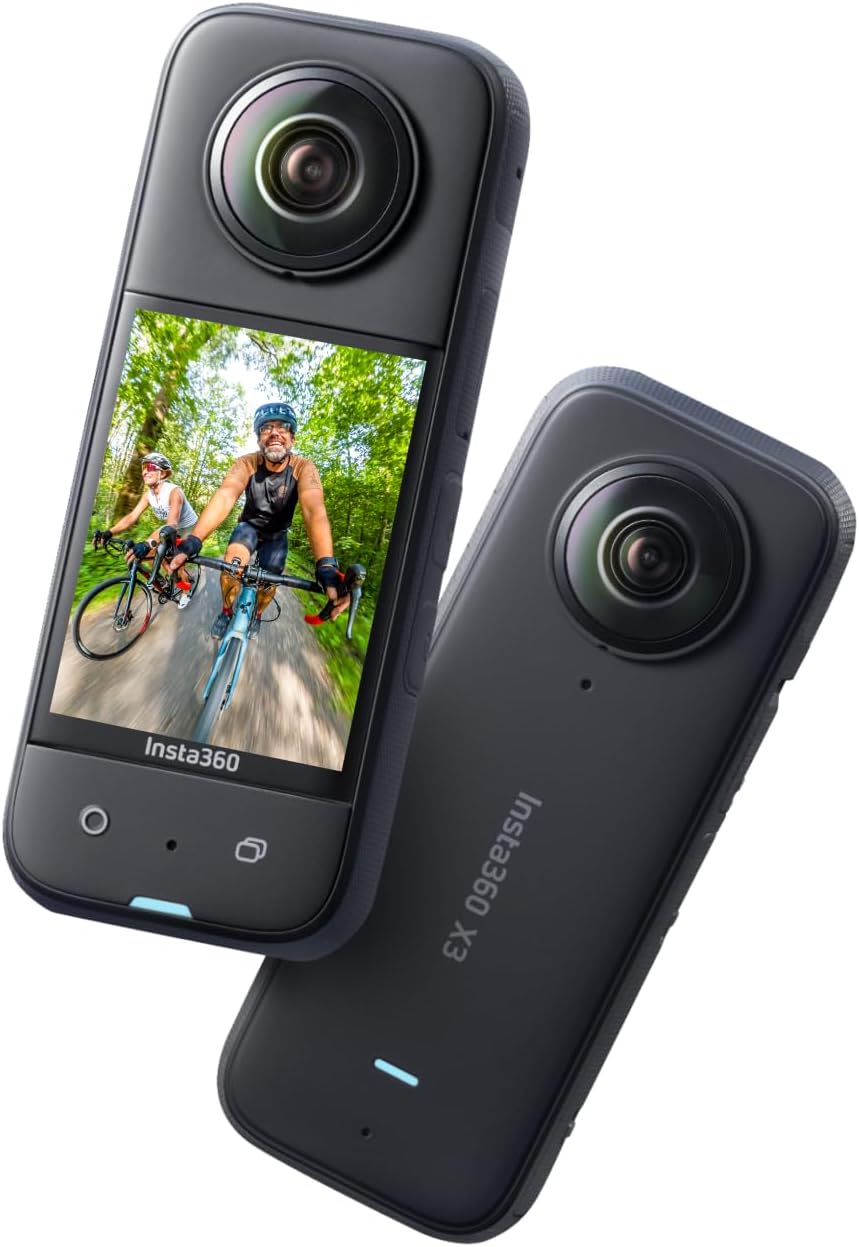Insta360 X3 - Waterproof 360 Action Camera with 1/2" 48MP Sensors, 5.7K 360 Active HDR Video, 72MP 360 Photo, 4K Single-Lens, 60fps Me Mode, Stabilization, 2.29" Touchscreen, AI Editing, Live Stream - Image 2