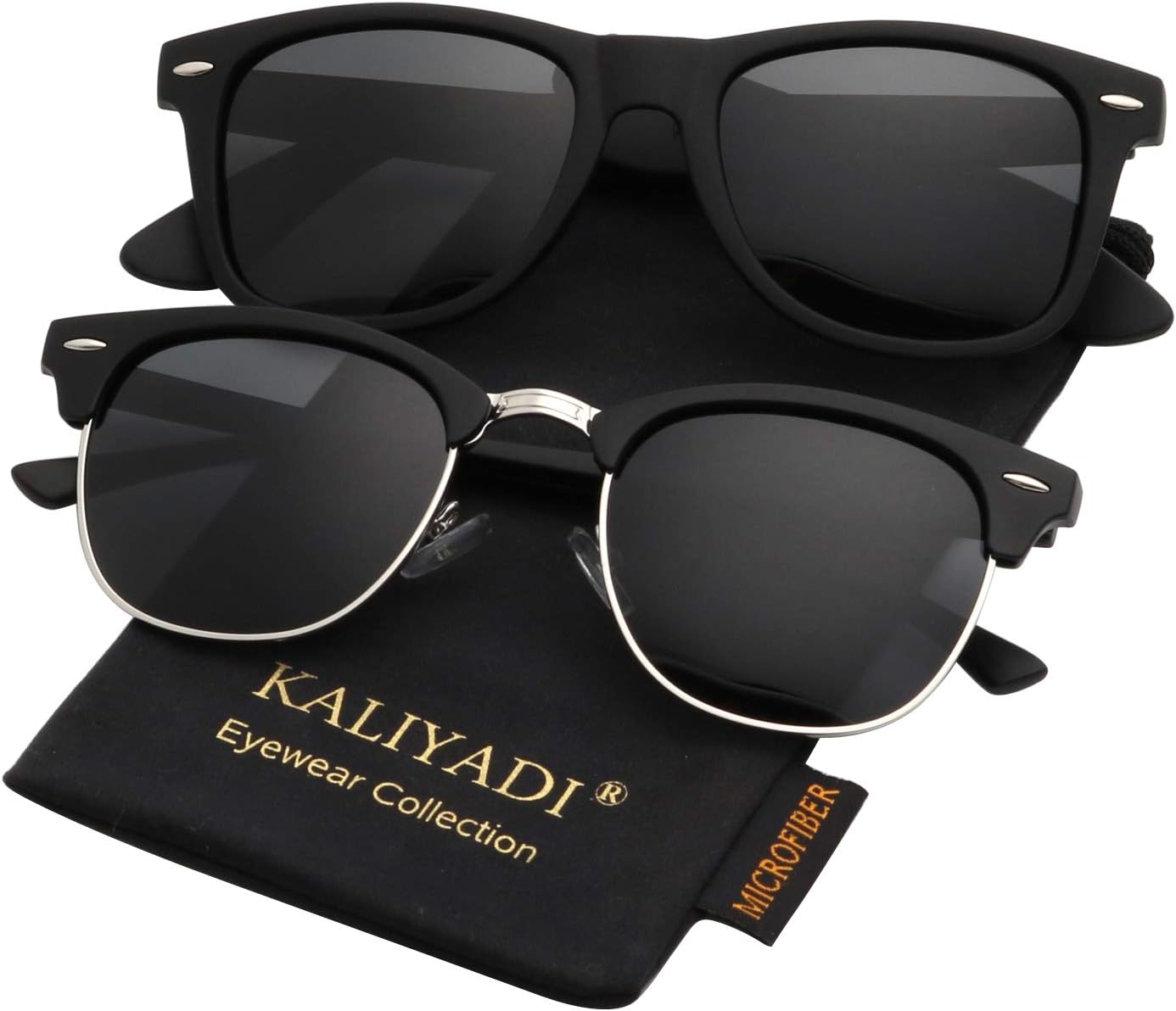 KALIYADI Polarized Sunglasses for Men and Women Semi-Rimless Frame Driving Sun glasses UV Blocking - Image 2