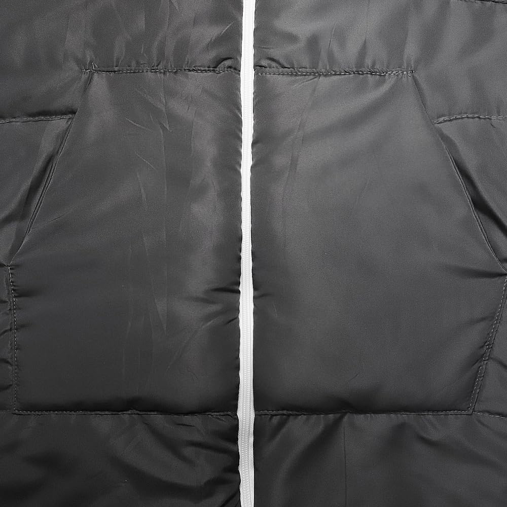 Thermotuff Wearable Sleeping Bag with Dual Hoodie, Zippered Arm Holes, Pockets & Adjustable Drawstring - Ideal for Camping, Cold Weather Hiking, and Stadium Sak Blanket, Grey & White, L-XL - Image 10