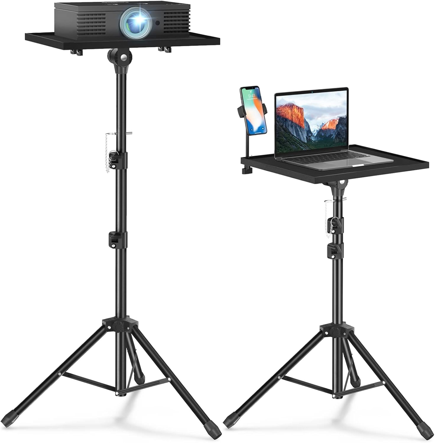 Projector Stand Tripod - Laptop Tripod Projector Stand Adjustable Height 22 to 47 Inch, Projector Tripod Stand, Tripod for Porjector, Projector Stand for Outdoor Movies - Image 2