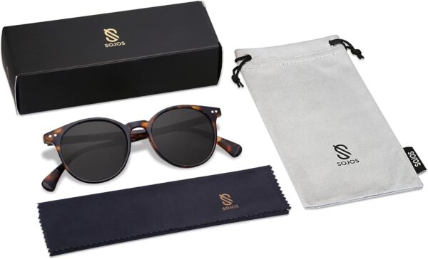 SOJOS Small Round Classic Polarized Sunglasses for Women Men Vintage Style UV400 Lens MAY SJ2113 - Image 8