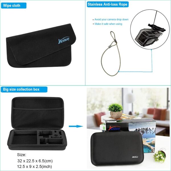 Accessories Kit for Gopro Hero 13 12 11 10 9 Black Waterproof Housing Silicone Case Glass Screen Protector Bundle for Go pro Gopro13 Gopro12 Gopro11 Gopro10 Hero13 Hero12 Hero11 Hero10 Camera 62E - Image 7
