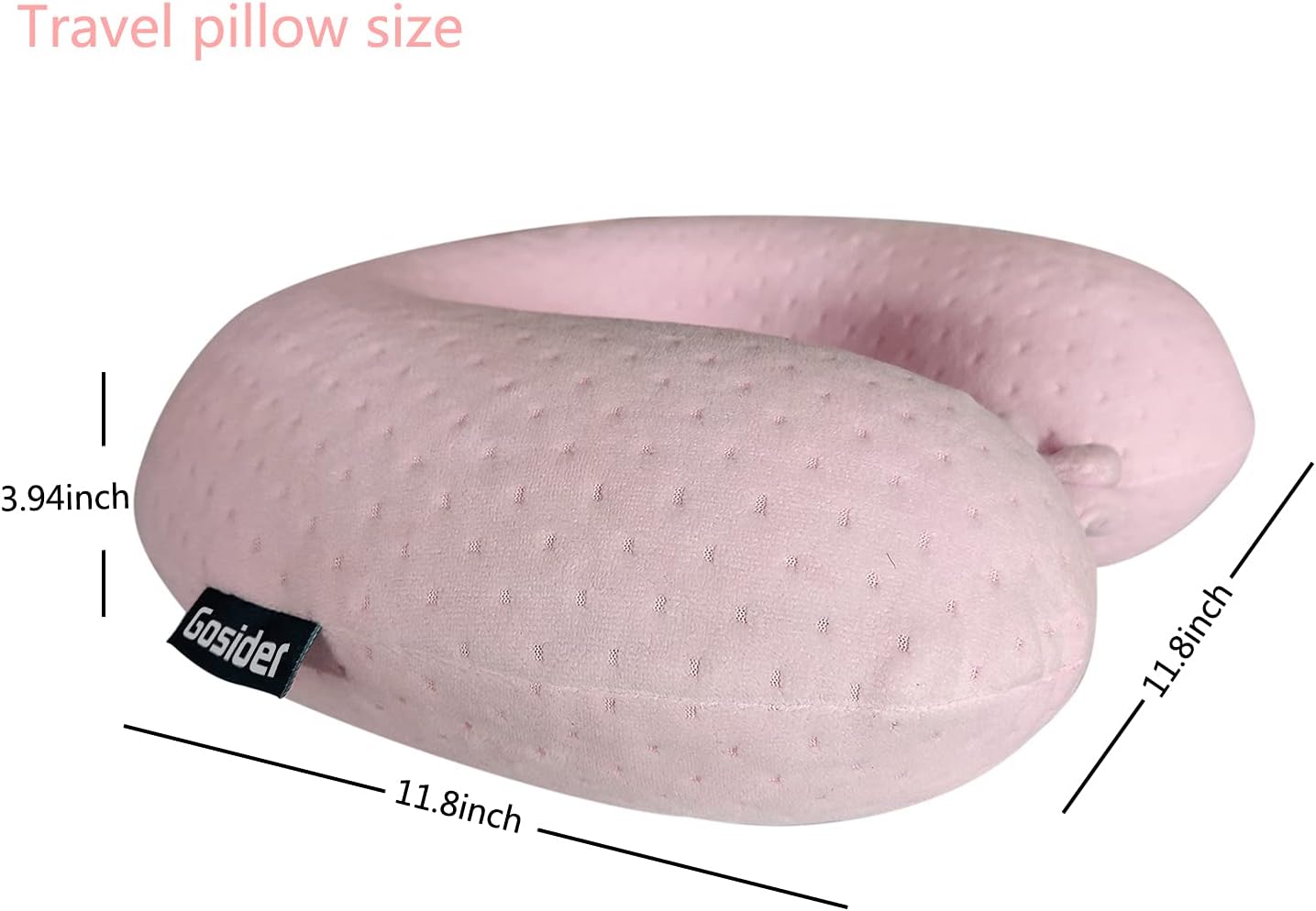 Neck Pillows for Sleeping Travel Pink Travel Pillow Comfortable U Shape Memory Foam Pillows Neck and Head Support Portable Travel Neck Pillow Suitable for Planes, Trains, Self-Driving Cars - Image 4