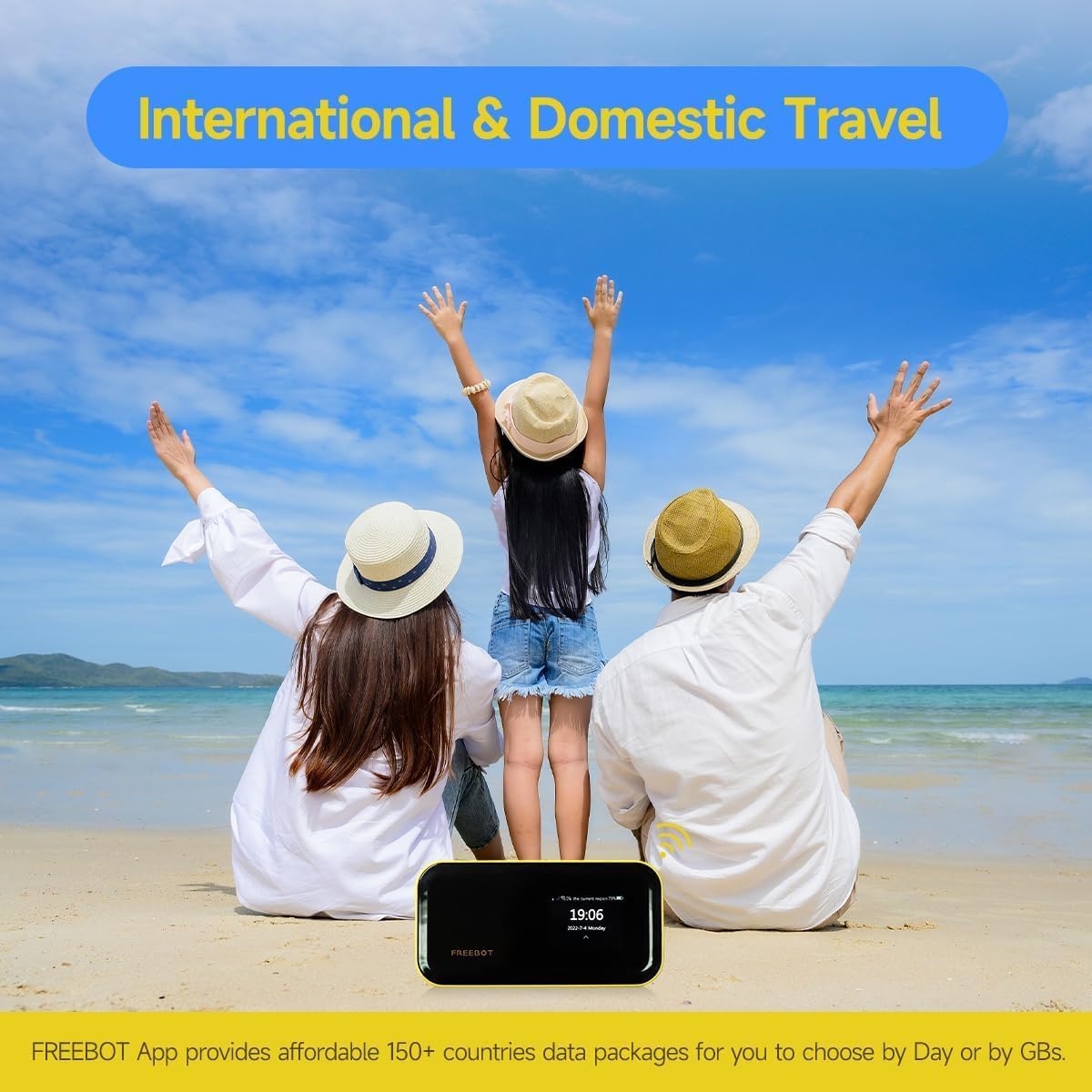 FREEBOT Mobile Hotspot Portable WiFi for Travel in 150+ Countries, No SIM Card, No Contract Required, High Speed, 10 Connected Devices, Multiple Networks (5GB Global & 10GB US Data, for 90 Days) - Image 6