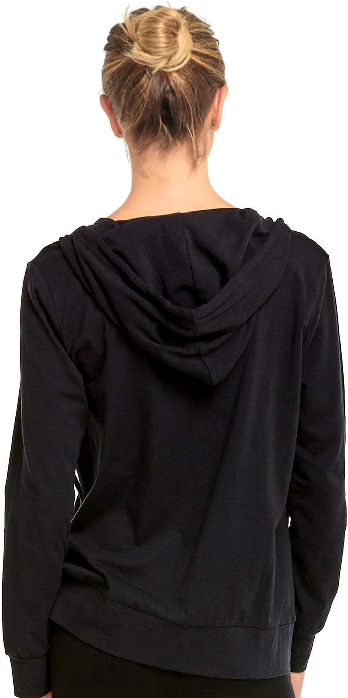 Sofra Women's Thin Cotton Zip Up Hoodie Jacket - Image 3