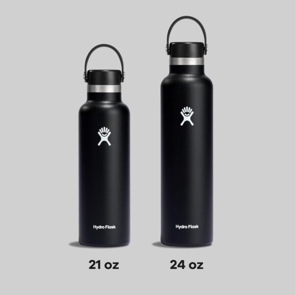 Hydro Flask Water Bottle - Insulated Stainless Steel - Non Spill, Leakproof in 24 Oz Black - Image 9