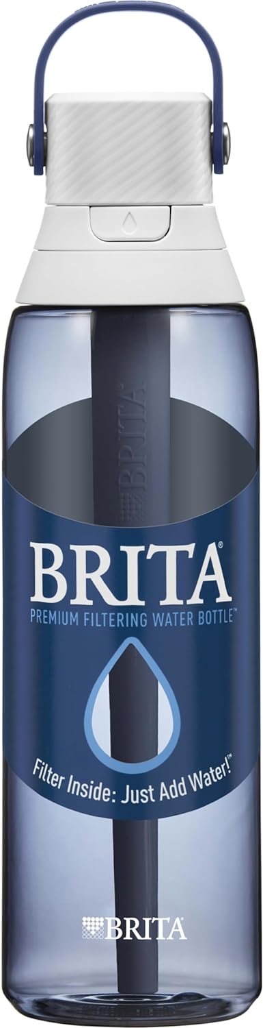 Brita Hard-Sided Plastic Premium Filtering Water Bottle, BPA-Free, Reusable, Replaces 300 Plastic Water Bottles, Filter Lasts 2 Months or 40 Gallons, Includes 1 Filter, Night Sky - 26 oz. - Image 9