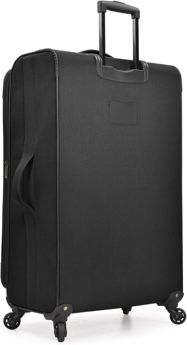 U.S. Traveler Aviron Bay Expandable Softside Luggage with Spinner Wheels, Black, Large 30-Inch - Image 4