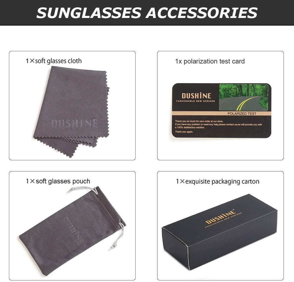 DUSHINE Polarized Sunglasses for Women Classic Retro Style UV400 Protection - Image 8
