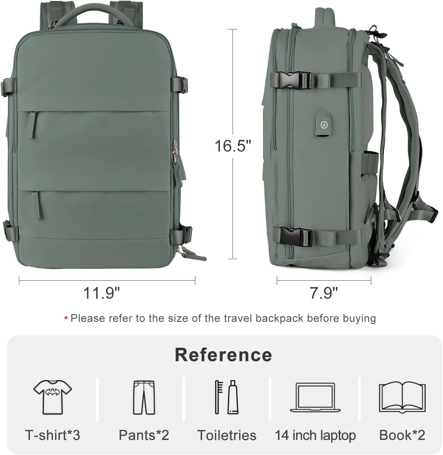 Travel Backpack For Women Men Airline Approved Carry On Backpack Flight Approved Waterproof Sports Luggage Backpack Casual Daypack Small Hiking Backpacks - Image 4
