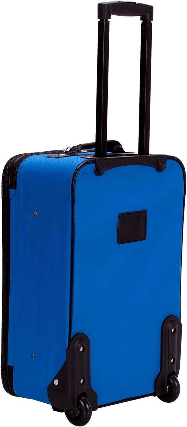 Rockland Journey Softside Upright Luggage Set,Expandable, Blue, 4-Piece (14/19/24/28) - Image 4