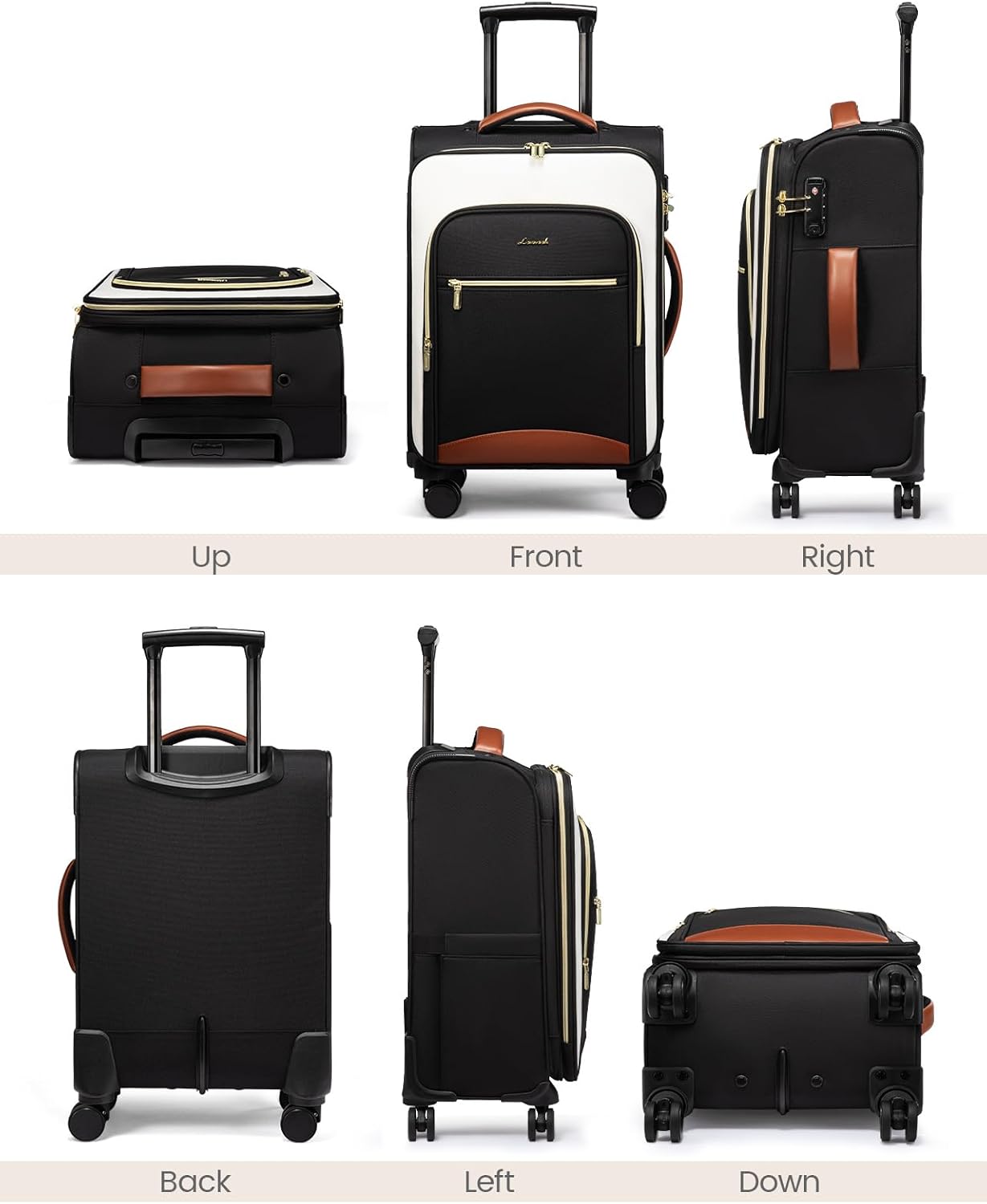 LOVEVOOK Carry On Luggage 22x14x9 Airline Approved, 20 Inch Softside Suitcases with Wheels, Lightweight Spinner Carry on Suitcase with TSA Lock, Water-Resistant Large Capacity Luggage for Travel - Image 10