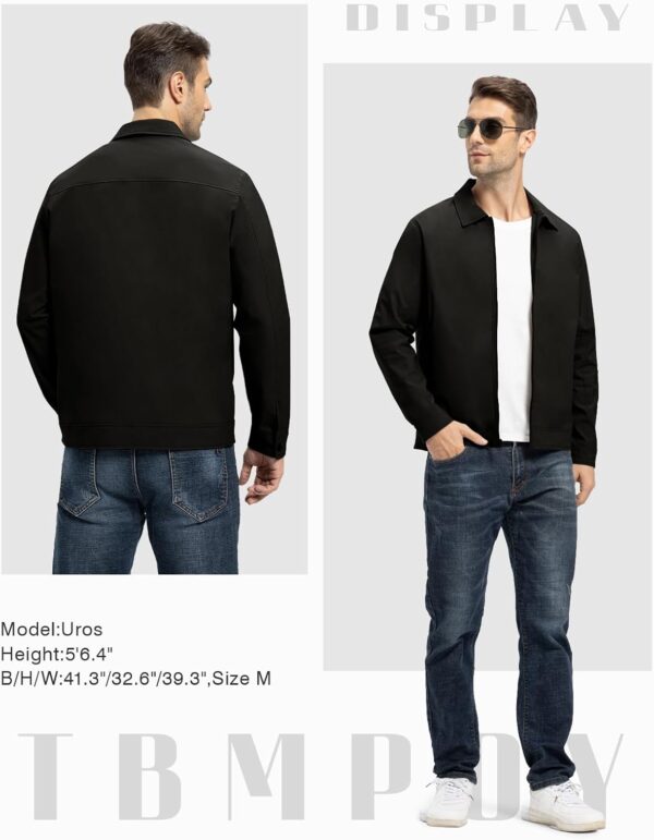 TBMPOY Men's Lightweight Jackets Casual Windbreaker Stylish Light Fall Spring Golf Work Dress Business - Image 7