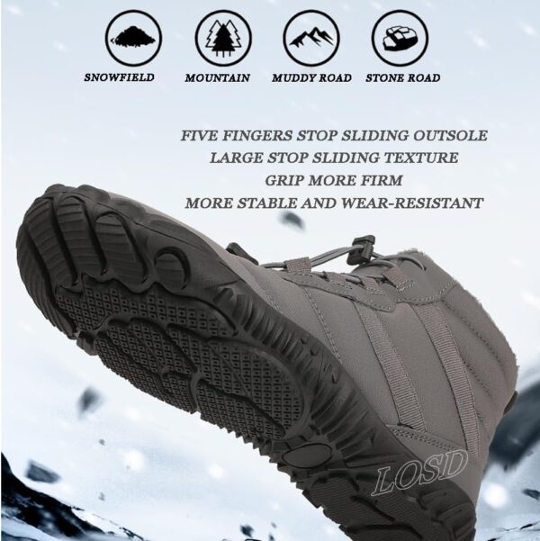 LOSD Hike Barefoot Womens, Hike Winter Barefoot Shoes Women Men, Winter Barefoot Boots Women, Barefoot Hiking Boots - Image 5