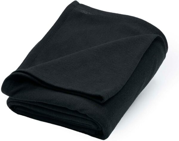 Brookstone Travel Blanket - Lightweight 2-in-1 Soft Fleece Airplane Blanket with Compact Carrying Pouch for Travel and Car, Size One Size, Black - Image 2