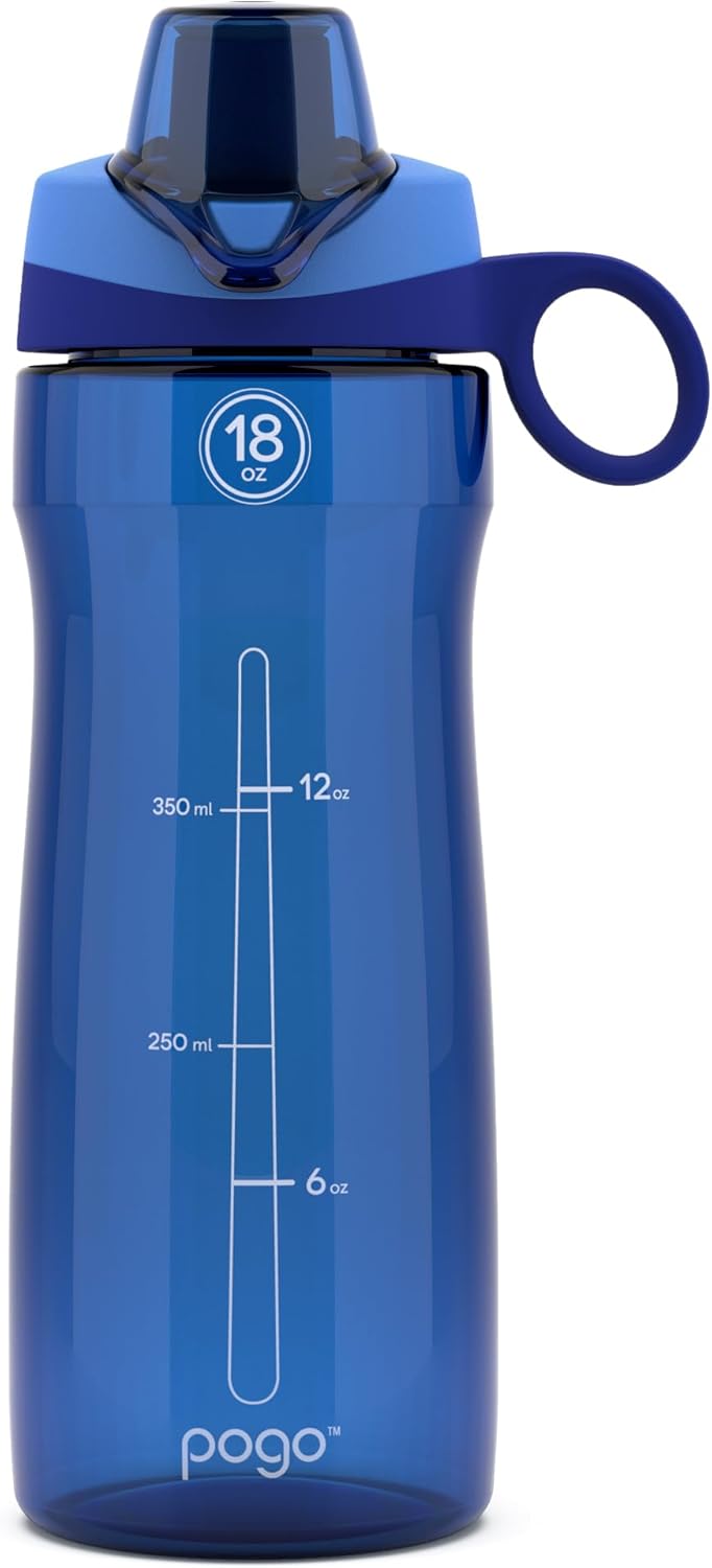 Pogo Plastic Water Bottle with Chug Lid and Carry Handle, Reusable, BPA Free, Dishwasher Safe, Perfect for Travel, School, Outdoors, and Gym | 18oz, 32oz, 40oz, 64oz - Image 2