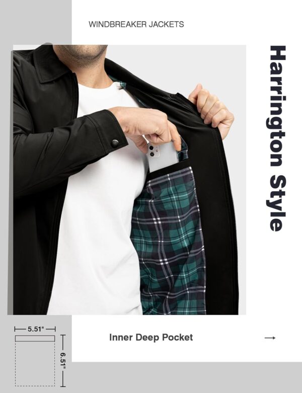 TBMPOY Men's Lightweight Jackets Casual Windbreaker Stylish Light Fall Spring Golf Work Dress Business - Image 6