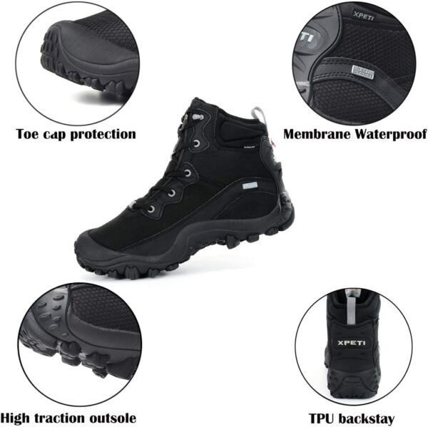 XPETI Women's Dimo Mid Waterproof Outdoor Hiking Boot Non Slip - Image 3
