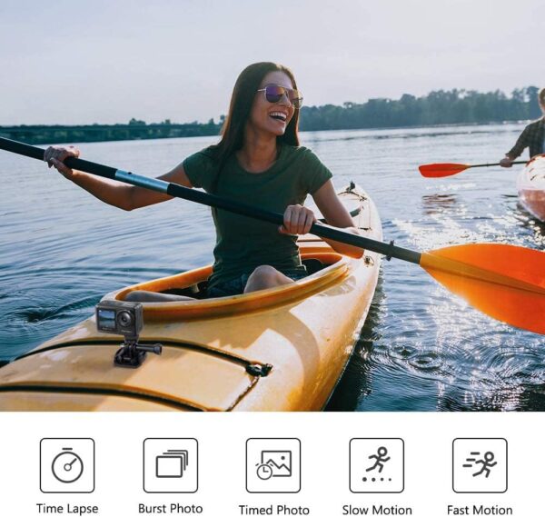 AKASO Brave 7 LE 4K30FPS 20MP WiFi Action Camera with Touch Screen EIS 2.0 Zoom Remote Control 131 Feet Underwater Camera with 2X 1350mAh Batteries Support External Microphone Vlog Camera - Image 8