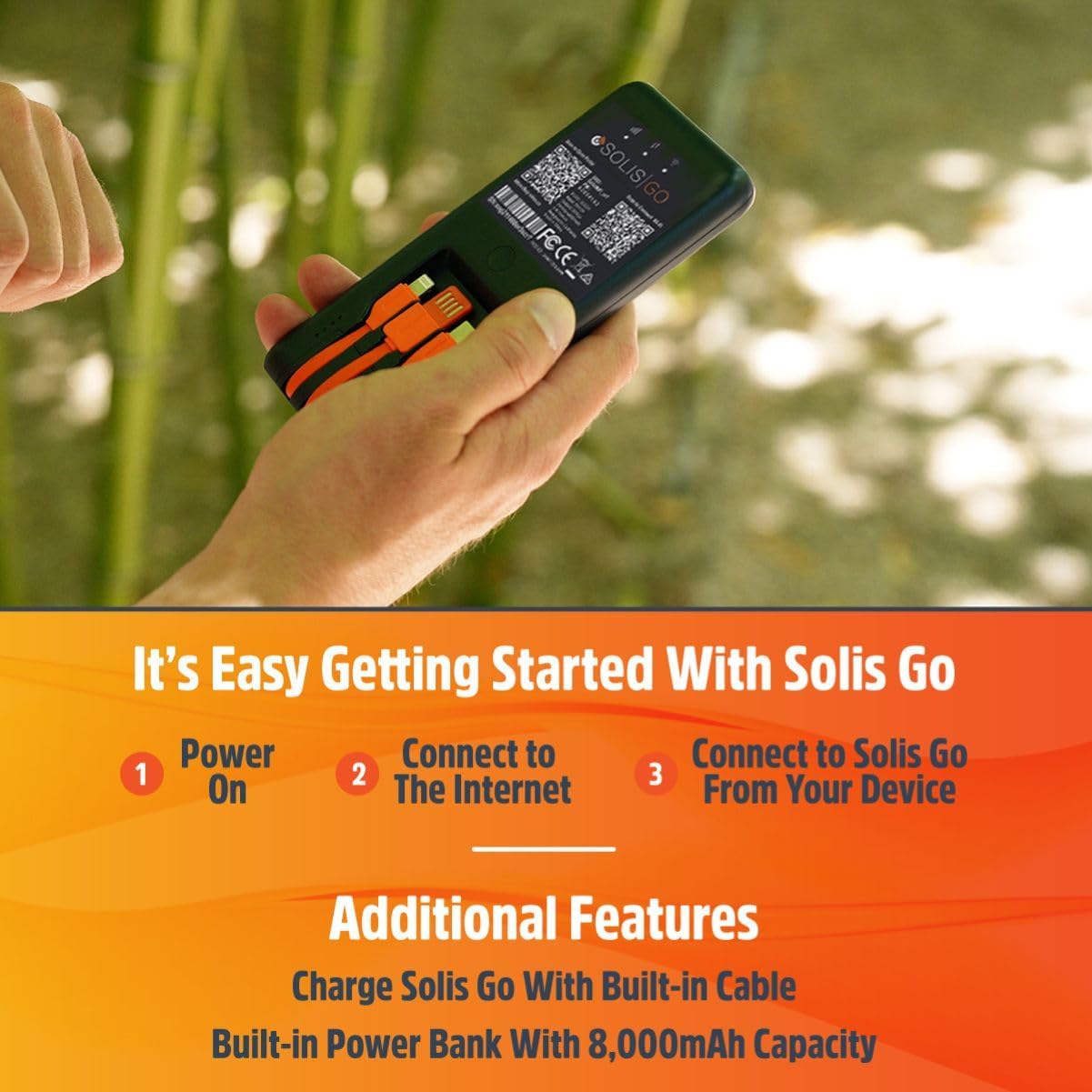 SIMO Solis Go 4G Mobile Hotspot WiFi Power Bank with Built-in Cables for Travel in 140+ Countries, No SIM Card or Contract, Multi-Carrier Network, 20 Devices, 1GB/Month Lifetime + 10GB Global Data - Image 9