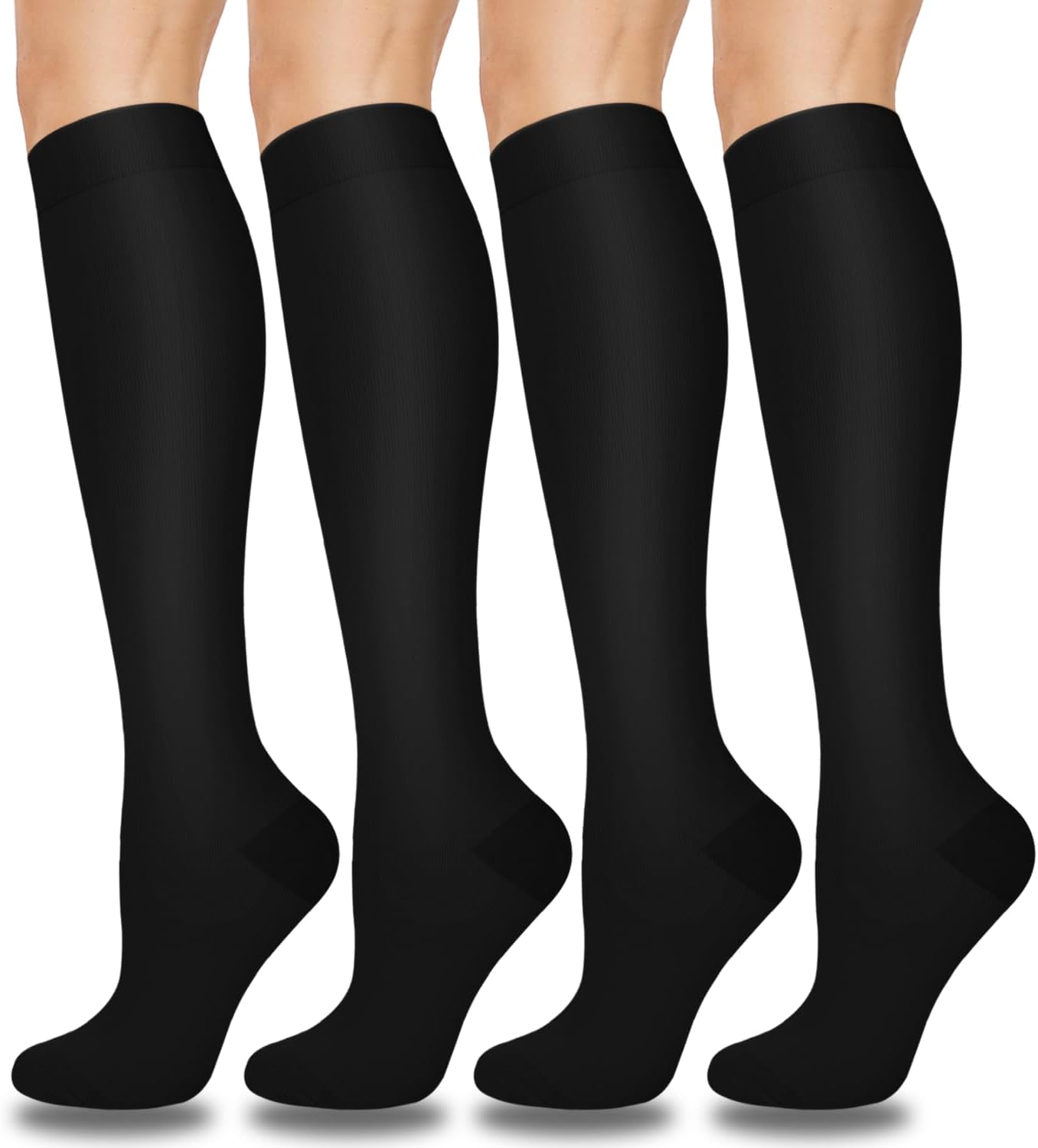 Aoliks Compression Socks for Women & Men 4 Pairs, Best Support for Nurses Running Travel - Image 2