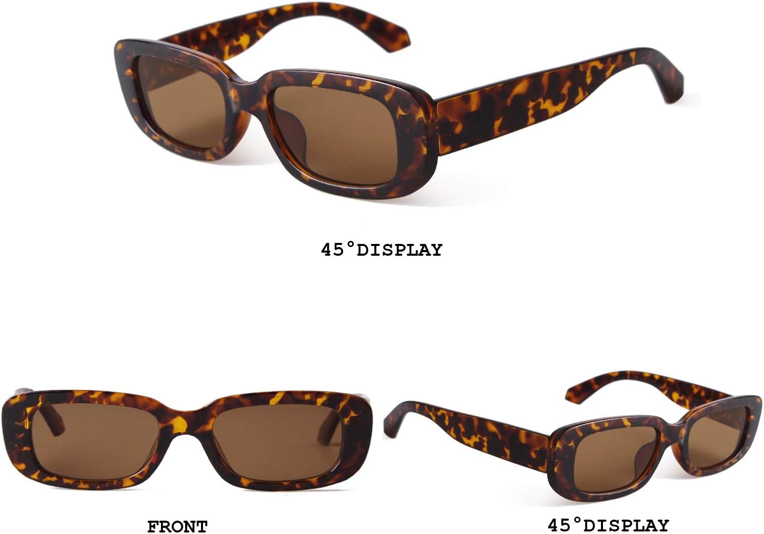 BUTABY Rectangle Sunglasses for Women Retro Driving Glasses 90’s Vintage Fashion Narrow Square Frame UV400 Protection - Image 4