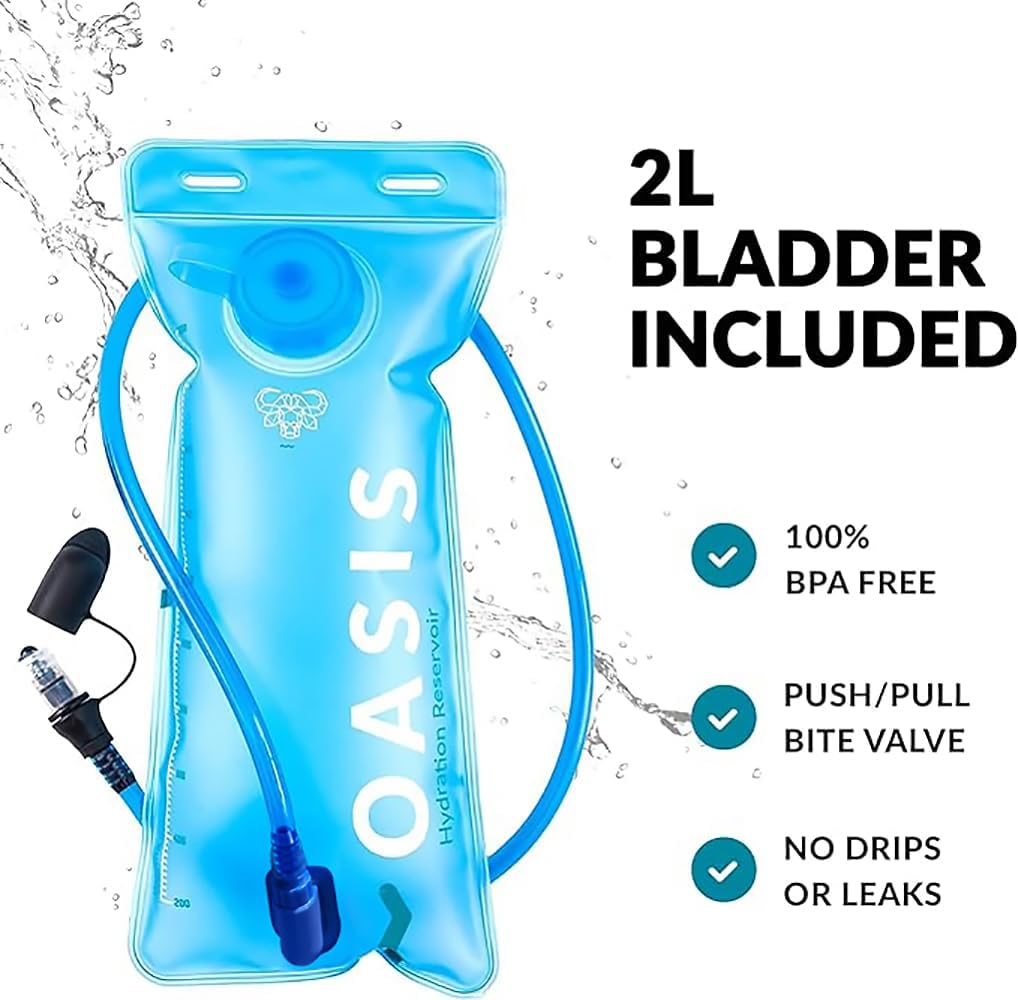 Water Buffalo Hydration Backpack - Lightweight Hydration Pack with 2L Water Bladder - Water Backpack for Hiking, Running, Biking, and Raves - Road Runner 12L Hydropack Backpack - Image 5