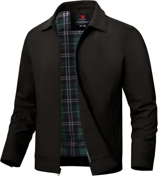 TBMPOY Men's Lightweight Jackets Casual Windbreaker Stylish Light Fall Spring Golf Work Dress Business - Image 2