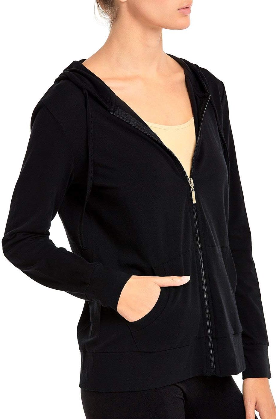 Sofra Women's Thin Cotton Zip Up Hoodie Jacket - Image 5