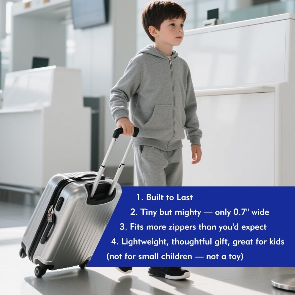 Sure Lock TSA Approved Luggage Locks Mini Size Lock with Keys for Travel, Zinc Alloy Body with Steel Shackle, Key Alike, Key Alike in The Same Package - Image 6