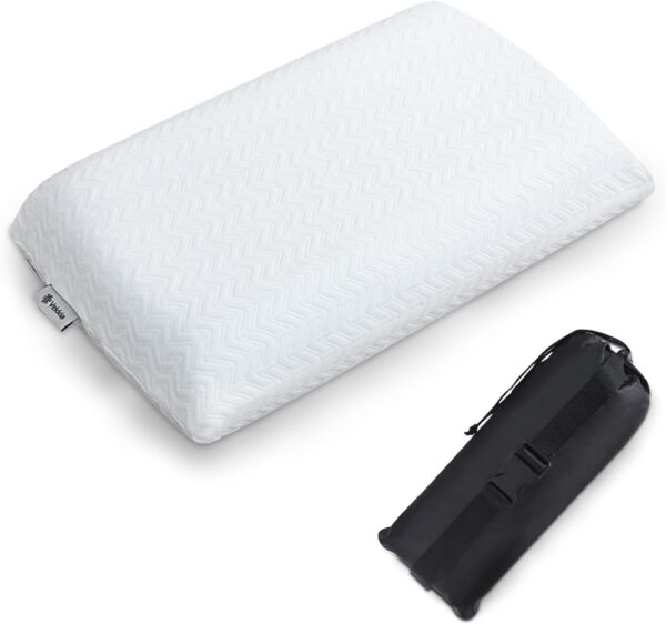 Vekkia Travel Pillow, Memory Foam Pillow Compressible Camping Pillow with Washable Cover,Ergonomic Supportive Pillow for Sleeping Ideal for Adults Kids Travel, Hiking, Airplane and Car-S - Image 2