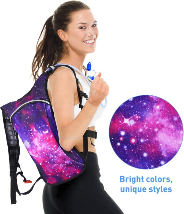 Rave Hydration Pack, Hydration Backpack with 2L Hydration Bladder, Festival Essential Water Backpack for Hiking, Running, Cycling, and Music Festivals - Image 7