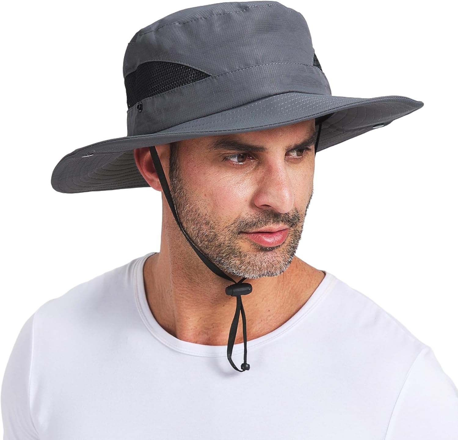 PFFY Sun Bucket Hats for Men Women 3” Wide Brim UPF 50+ Fishing & Beach Hat - Image 9