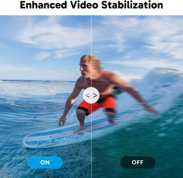 AKASO Brave 7 LE 4K30FPS 20MP WiFi Action Camera with Touch Screen EIS 2.0 Zoom Remote Control 131 Feet Underwater Camera with 2X 1350mAh Batteries Support External Microphone Vlog Camera - Image 6