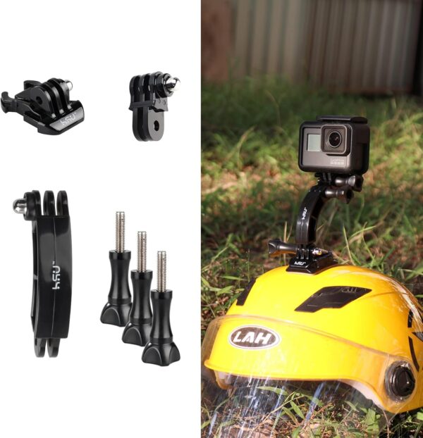 HSU Basic Adapter Grab Bag for GoPro - 13pcs Kit Including Quick Release Buckle, J-Hook Buckle, 3-Way Pivot Arms, Tripod Mount, Curved Extension Arm and Thumbscrews - Image 7