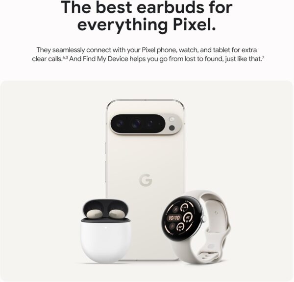 Google Pixel Buds Pro 2 - Wireless Earbuds with Active Noise Cancellation – Bluetooth Headphones - Porcelain - Image 10