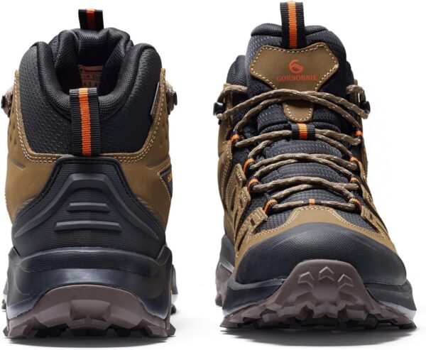 Men's Waterproof Hiking Boots Outdoor Lightweight Breathable Leather Trekking Camping Mountaineering Shoes - Image 7