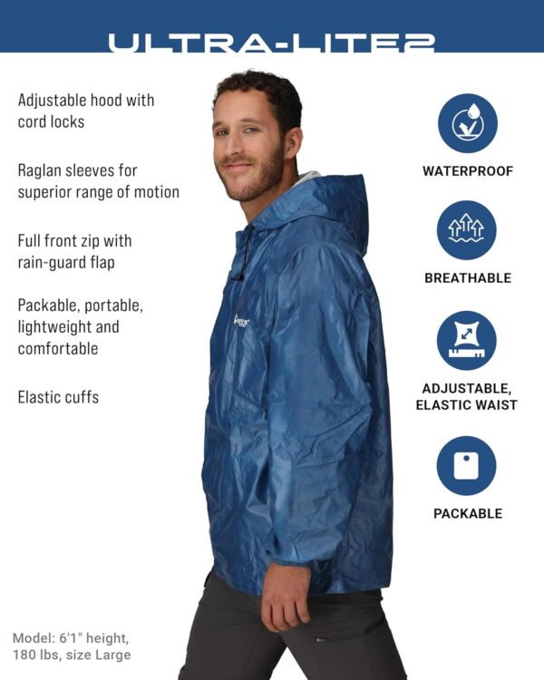 FROGG TOGGS Men's Ultra-lite2 Waterproof Breathable Rain Jacket - Image 3
