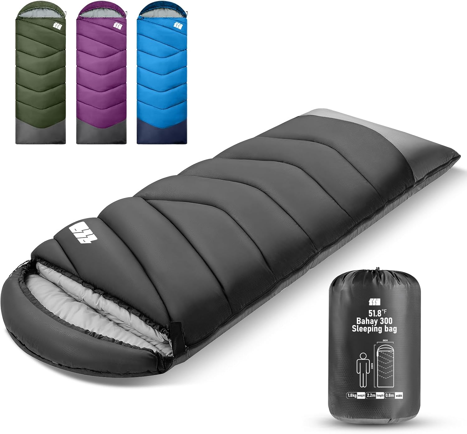 Sleeping Bags for Adults Cold Weather & Warm,Backpacking Camping Sleeping Bag for Tall Girls Boys,Lightweight,Compact,Waterproof Camping Gear for Traveling,Hiking,Hotel,Outdoor & Indoor - Image 2