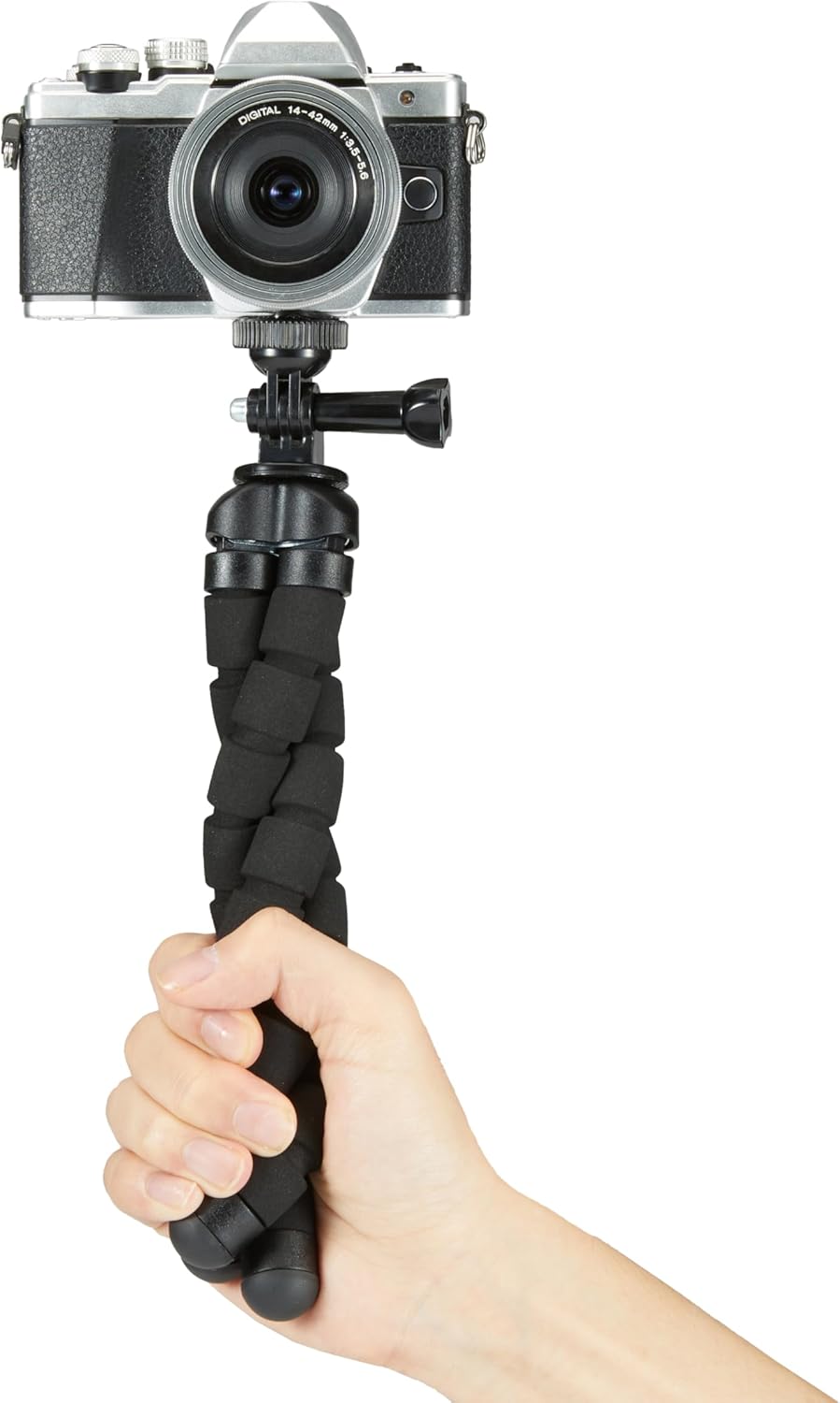 Amazon Basics Portable and Flexible Tripod with Wireless Remote and Smartphone Clamp, 10-inch long, Black - Image 5